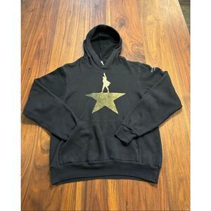 Bella + Canvas Women's Black Hamilton Musical Fleece Pullover Hoodie‎ Sz Medium